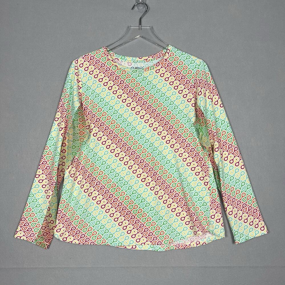 IBKUL Long Sleeve Top XL Multicolor Pullover Mesh Underarm Golf Tennis